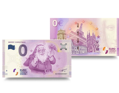 Billet Euro Souvenir « Joyeuses fêtes »
